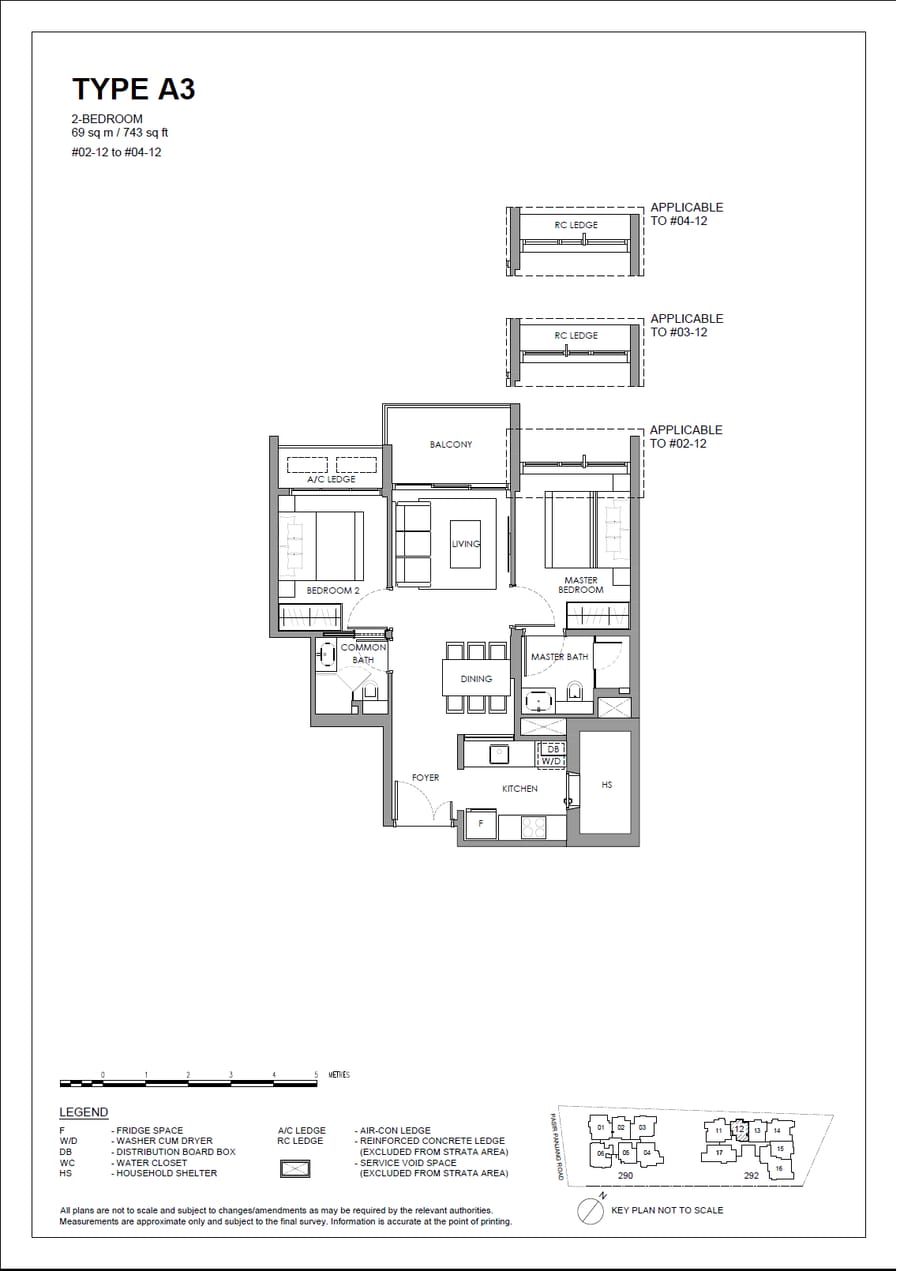 Floor plan A3 — 2 Bedroom