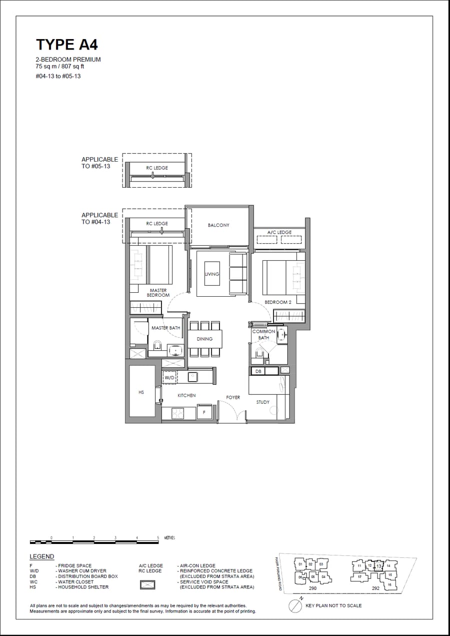 Floor plan A4 — 2 Bedroom Premium