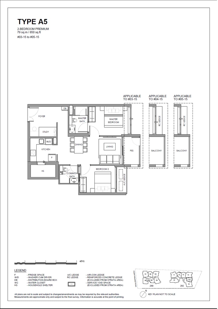 Floor plan A5 — 2 Bedroom Premium