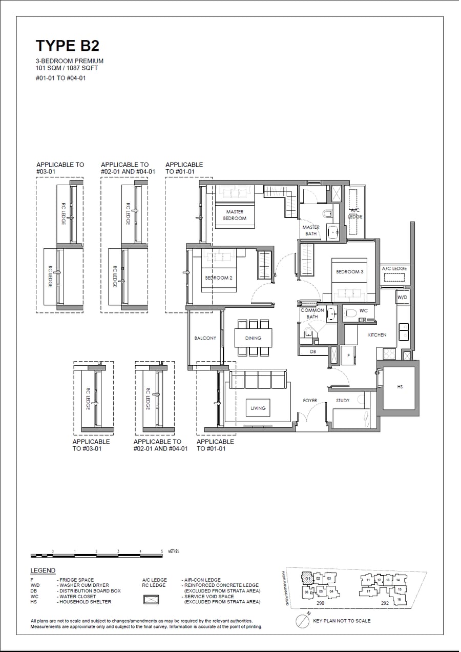 Floor plan B2 — 3 Bedroom Premium