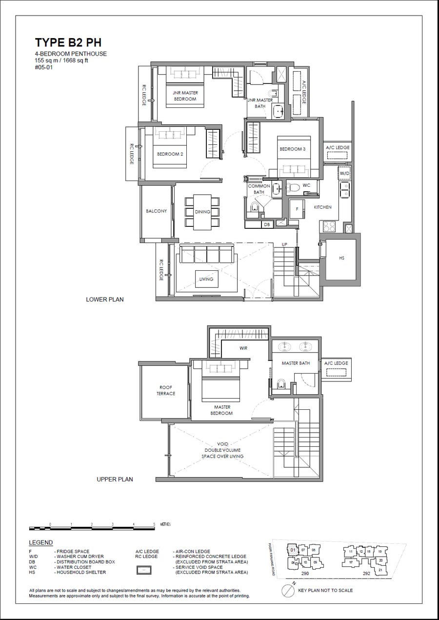 Floor plan B2 PH — 4 Bedroom Penthouse