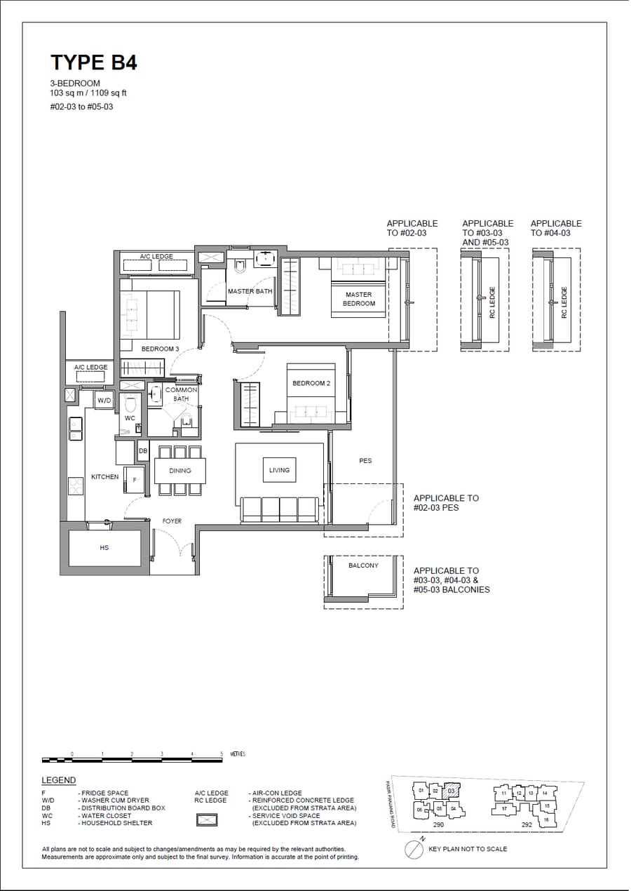 Floor plan B4 — 3 Bedroom