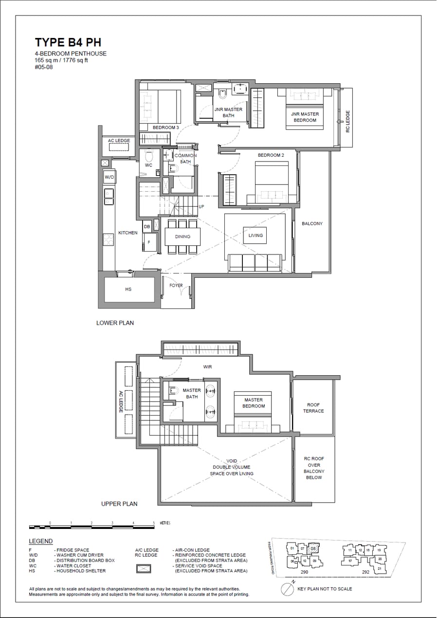 Floor plan B4 PH — 4 Bedroom Penthouse