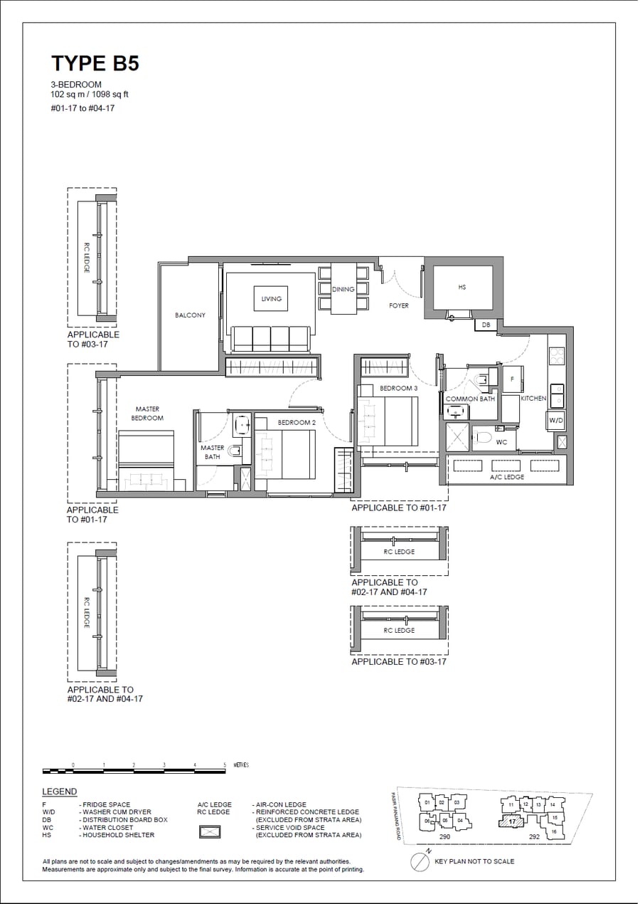 Floor plan B5 — 3 Bedroom
