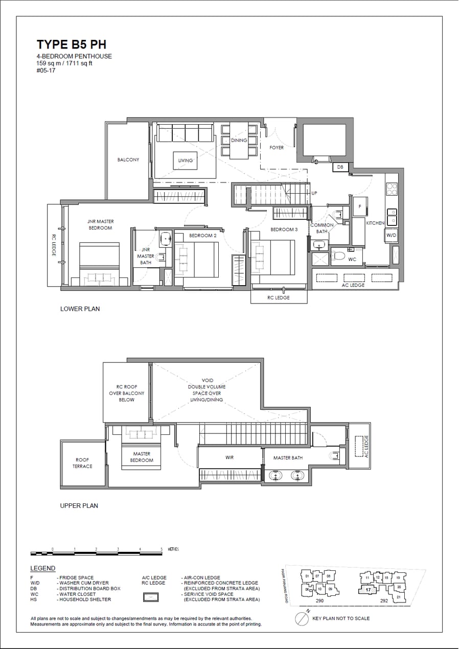 Floor plan B5 PH — 4 Bedroom Penthouse