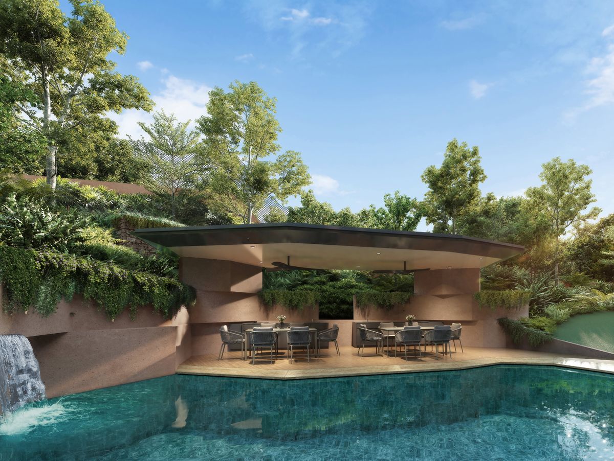 The Hillshore — play pool beside the clubhouse at the third storey of Block 292, artist's impression