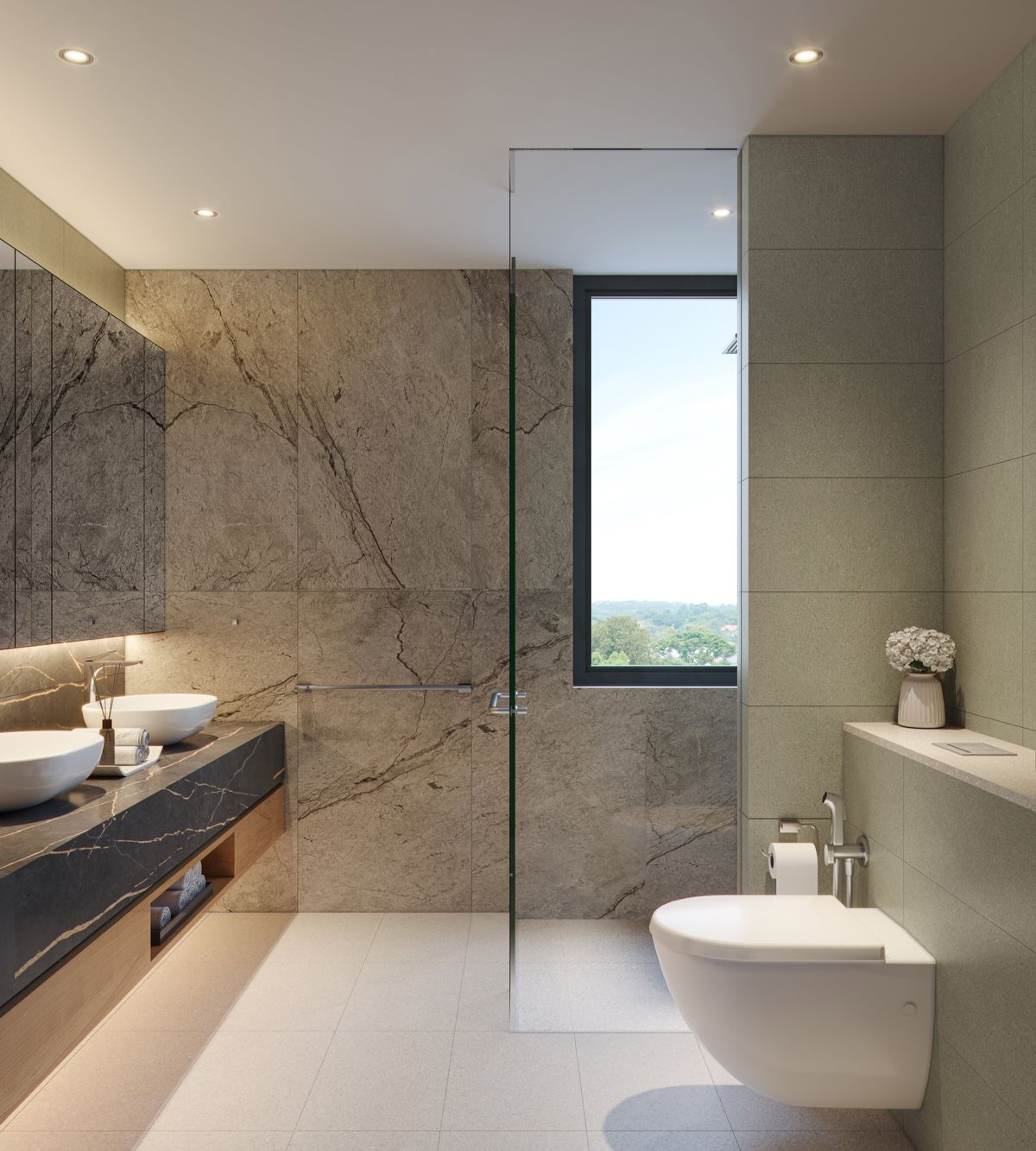 The Hillshore — artist&rsquo;s impression of the B1 penthouse master bathroom