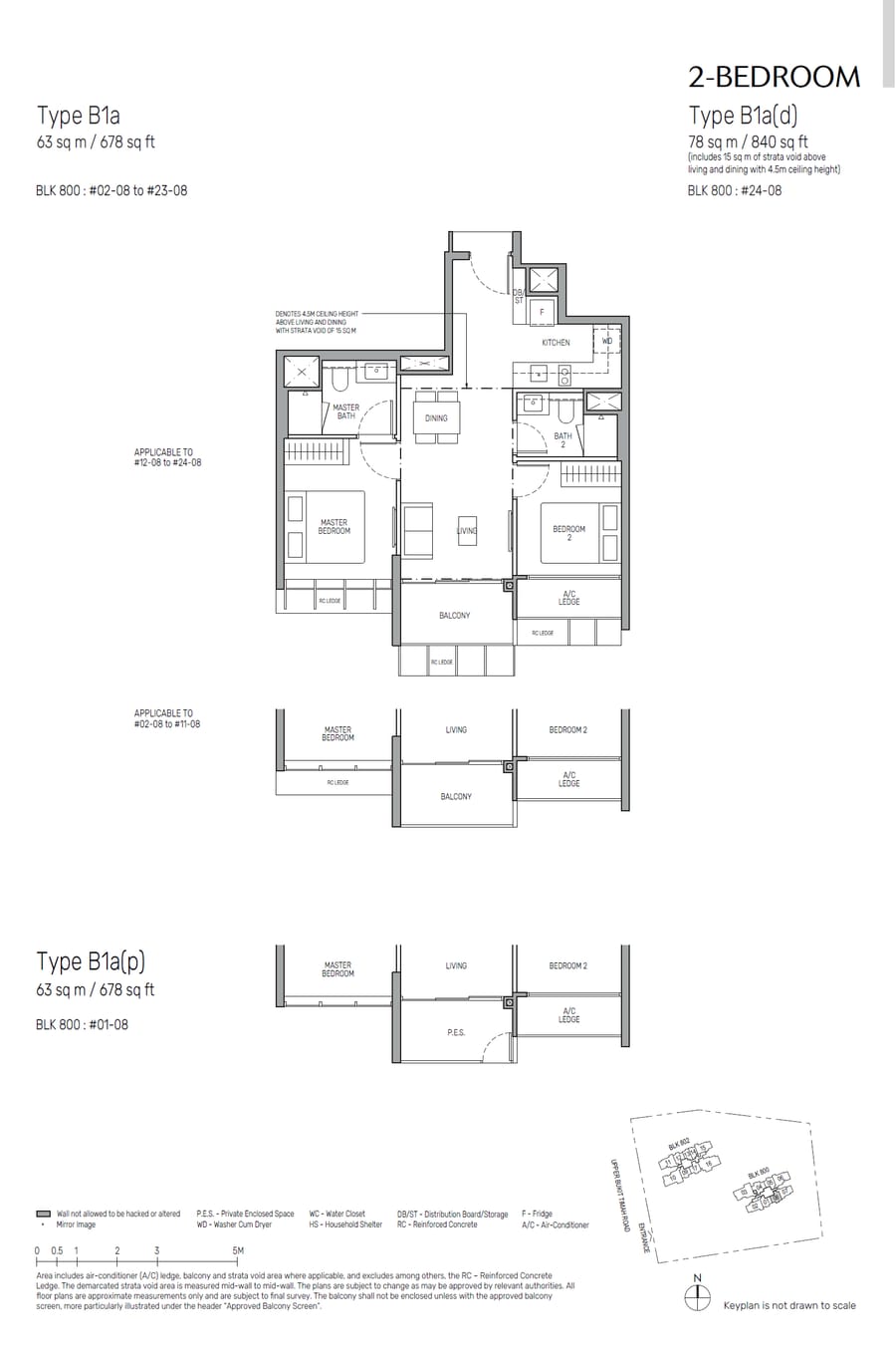 Floor plan B1a — 2 Bedroom