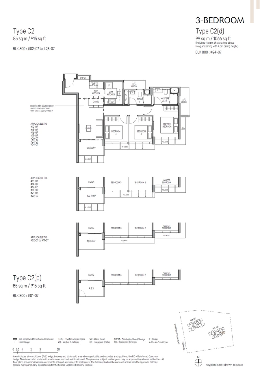 Floor plan C2 — 3 Bedroom