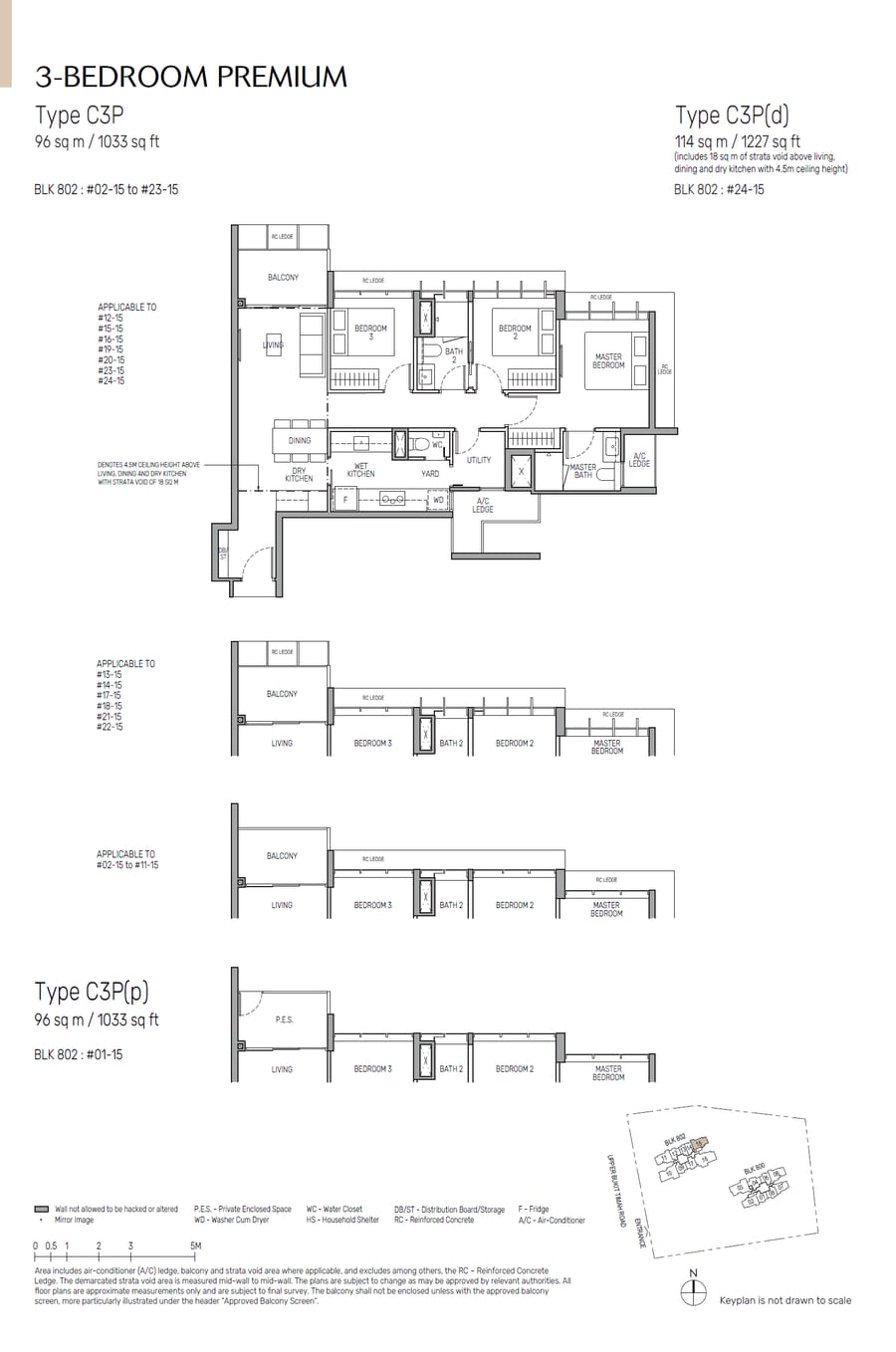 Floor plan C3P — 3 Bedroom Premium