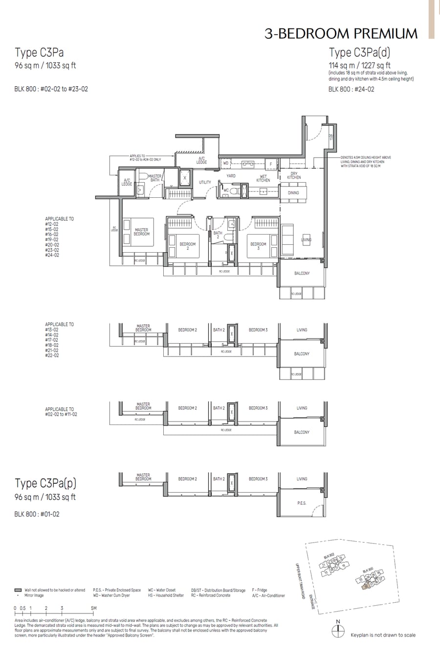 Floor plan C3Pa — 3 Bedroom Premium