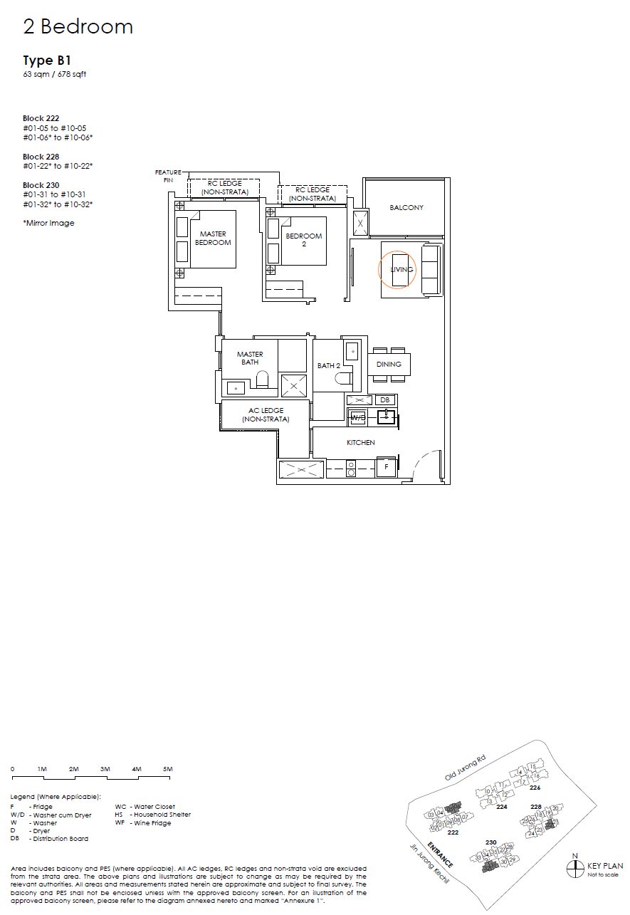 Floor plan B1 — 2 Bedroom