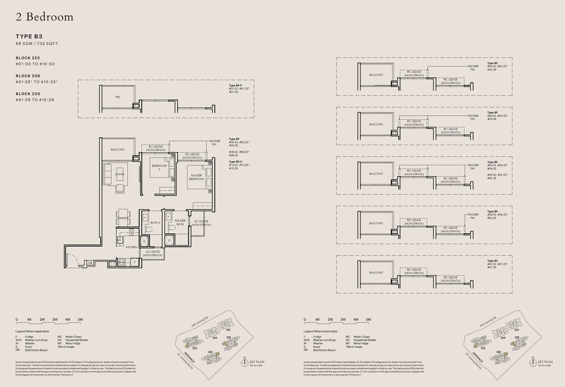 Floor plan B3-P — 2 Bedroom