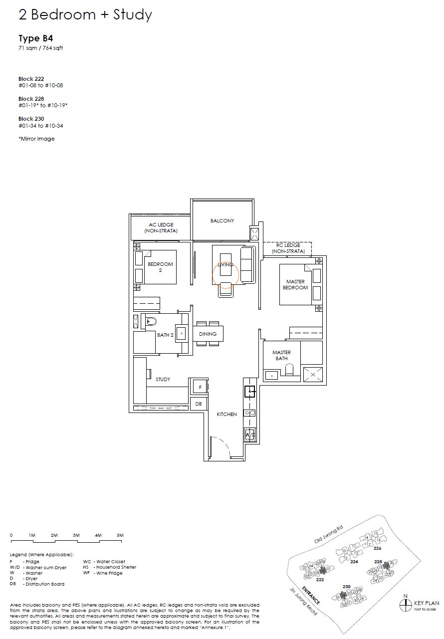 Floor plan B4 — 2 Bedroom + STUDY