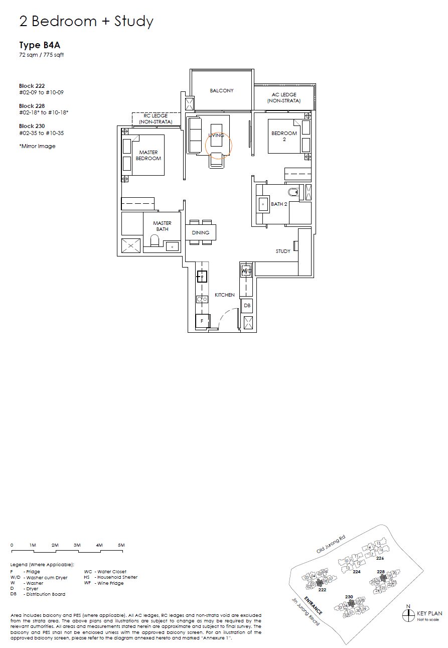 Floor plan B4A — 2 Bedroom + STUDY