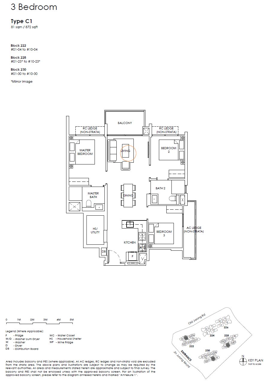 Floor plan C1 — 3 Bedroom