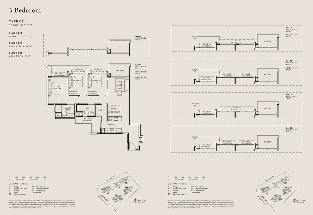 Floor plan C2-P — 3 Bedroom