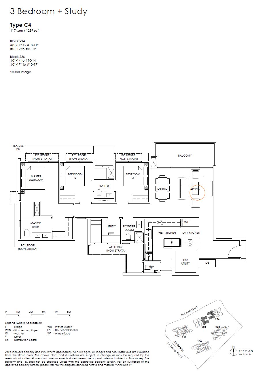 Floor plan C4 — 3 Bedroom + STUDY