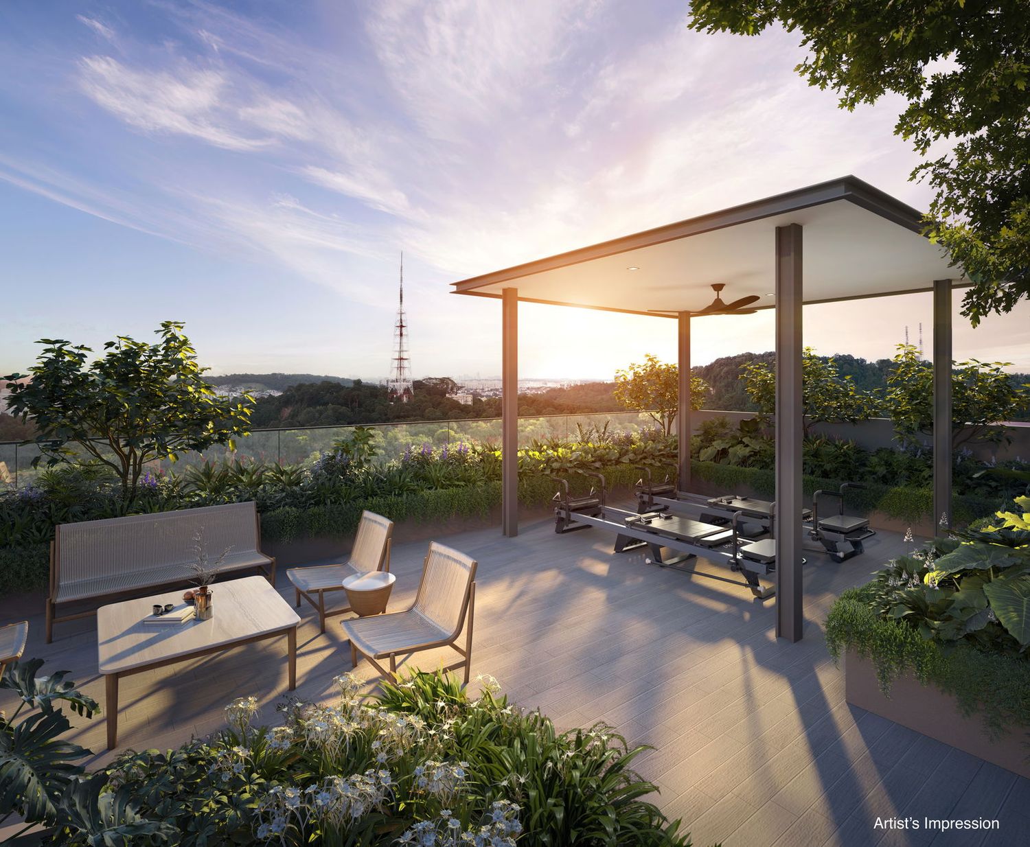 The Sen — rooftop pavilion, artist's impression