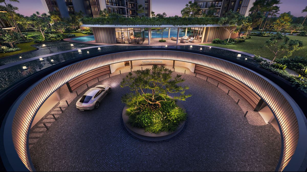 Artist’s impression: Drop-off at the Grand Arrival (Grand Arrival), Thomson Reserve