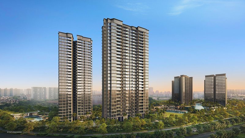 Thomson Reserve towers at Bright Hill Drive — artist's impression