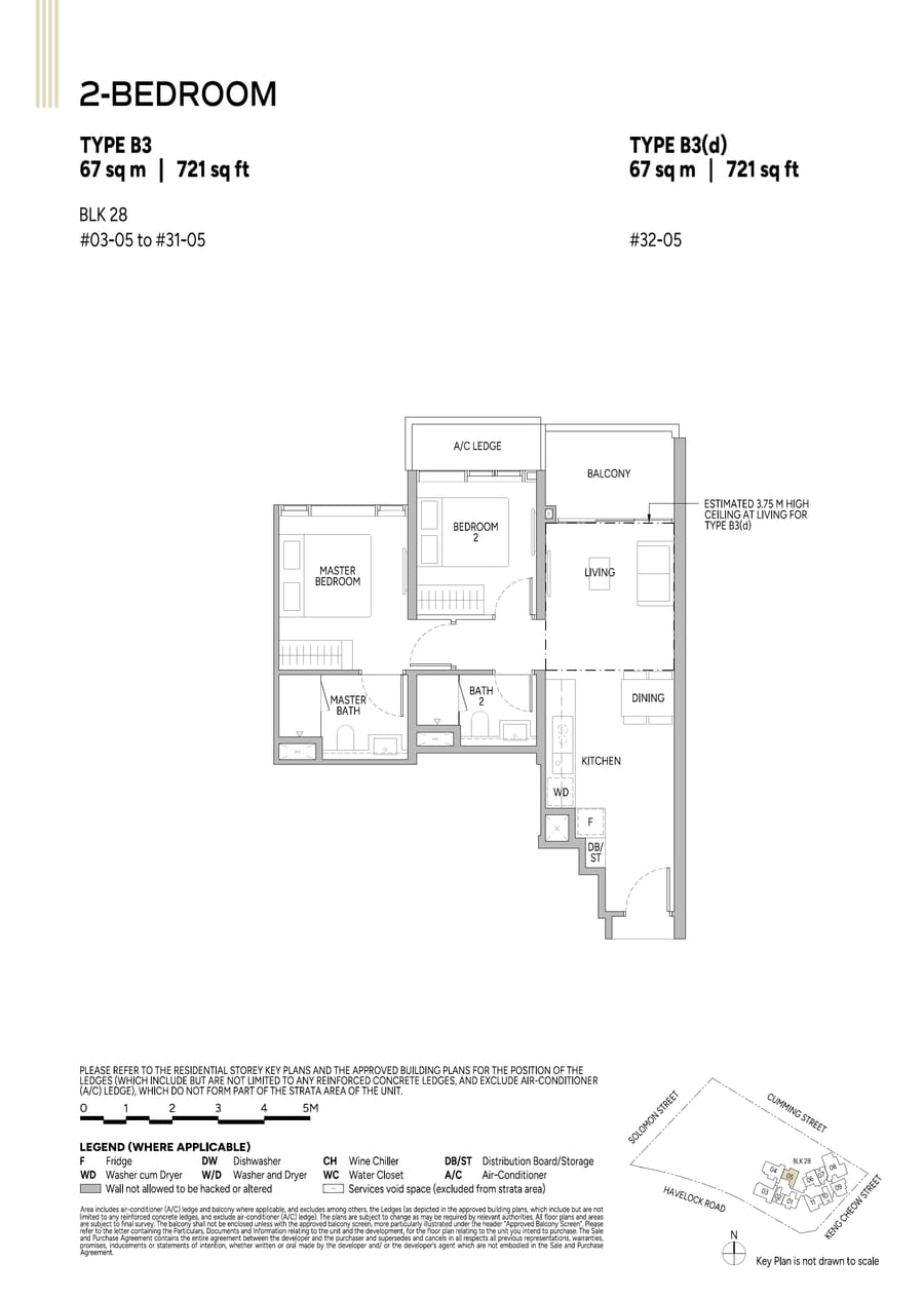 Floor plan B3 — 2 Bedroom