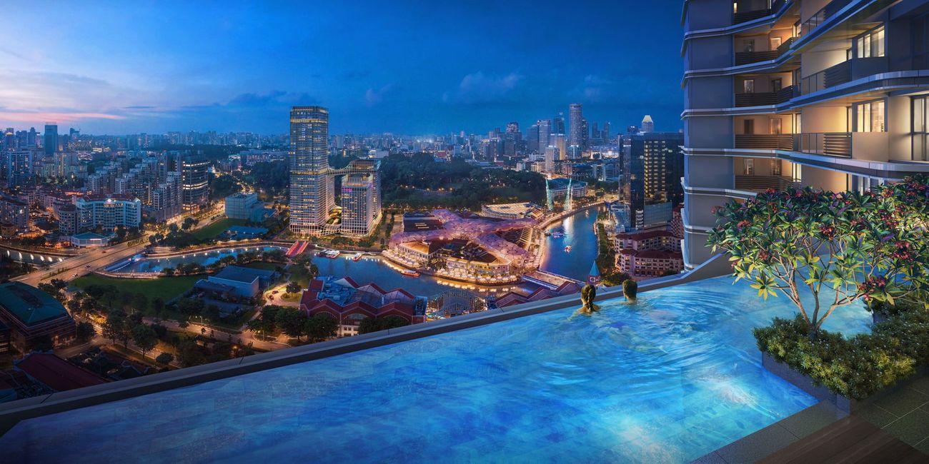 Union Square Residences — sky deck pool, artist's impression