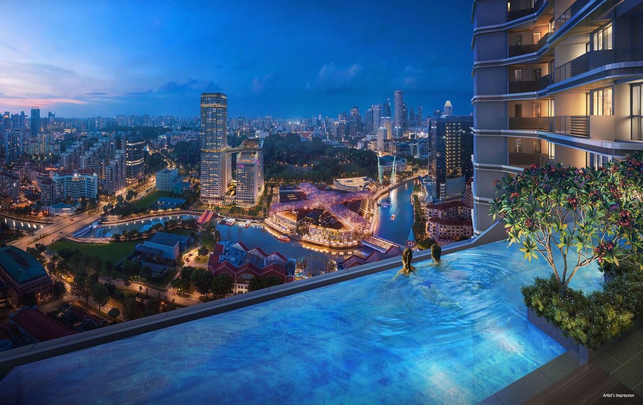 Union Square Residences — podium pool, artist's impression