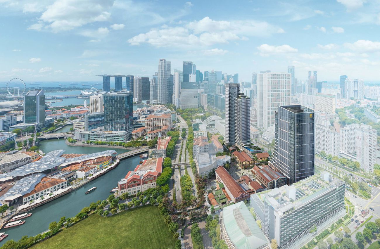 Union Square Residences — Aerial view over the precinct, artist's impression