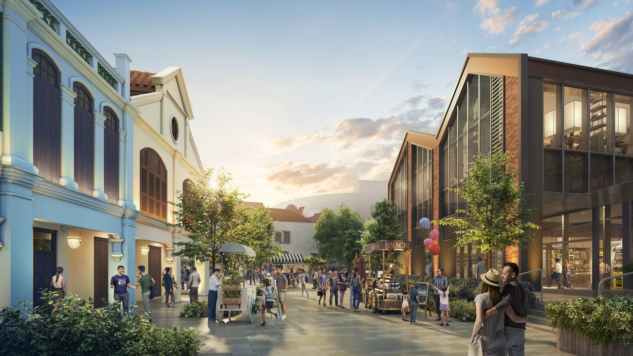 Union Square Residences — Retail street at the base, artist's impression