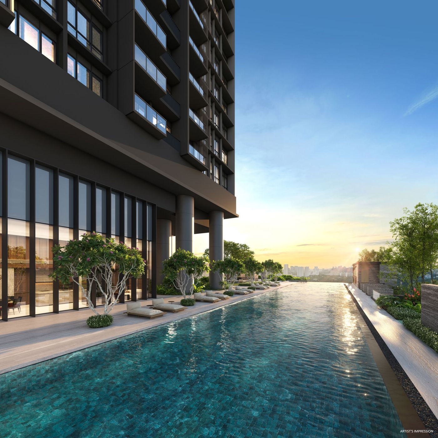 UPPERHOUSE at Orchard Boulevard — infinity pool render