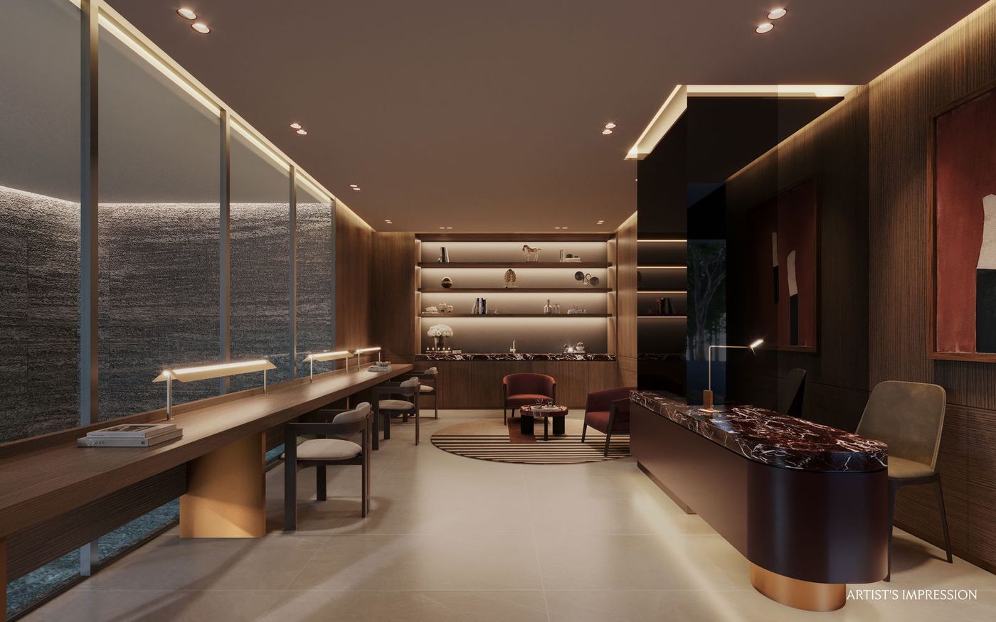 UPPERHOUSE at Orchard Boulevard — residents' lounge render