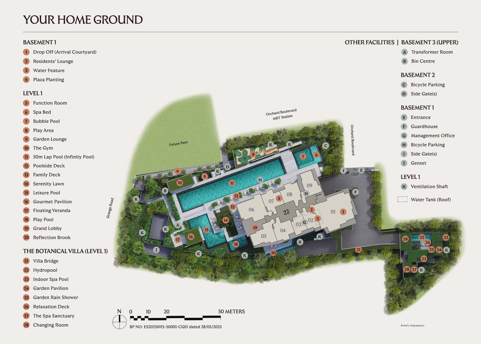 UPPERHOUSE at Orchard Boulevard — site plan
