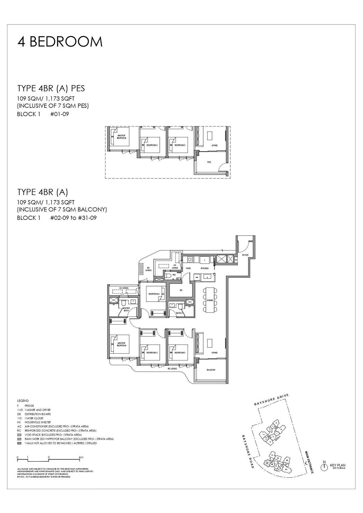 Floor plan 4BR (A) — 4 Bedroom