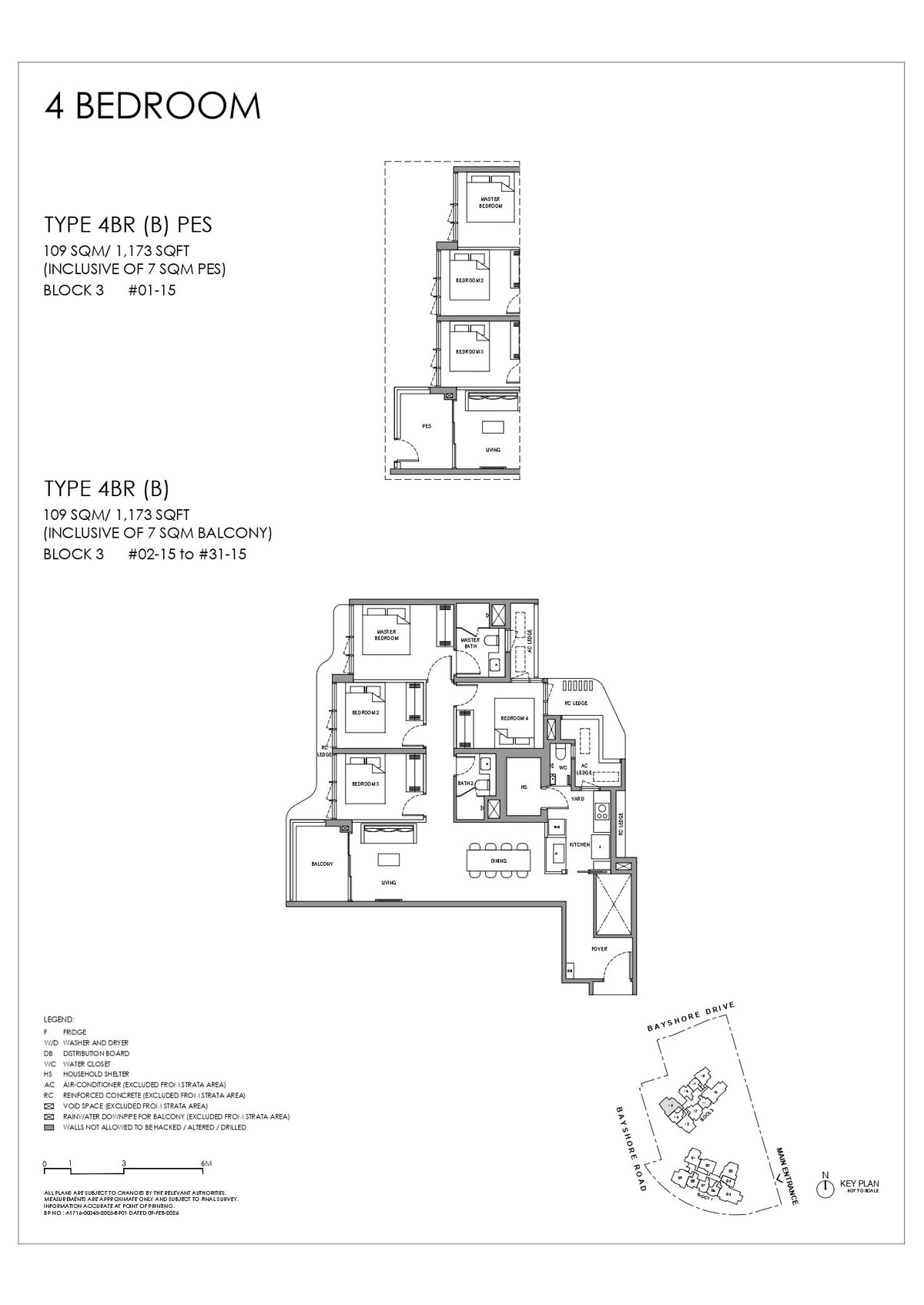 Floor plan 4BR (B) — 4 Bedroom