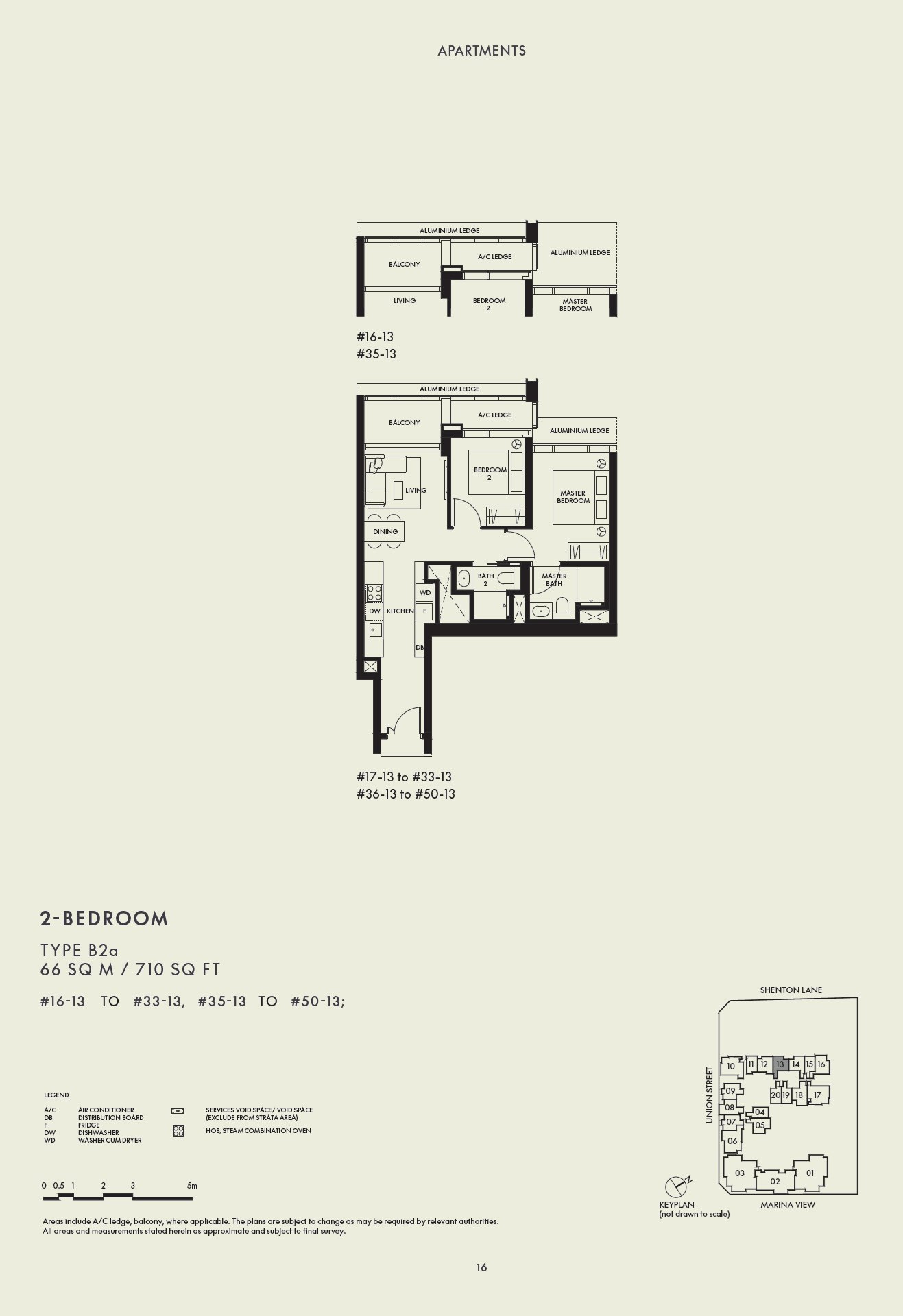 Floor plan B2a — 2 Bedroom · W Residences Marina View